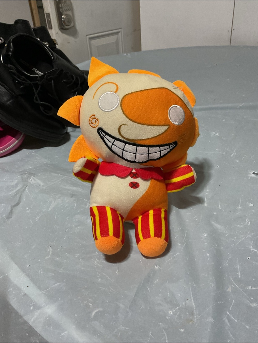 Orange Sun Character Plush Toy for Kids - Soft Cartoon Stuffed Doll